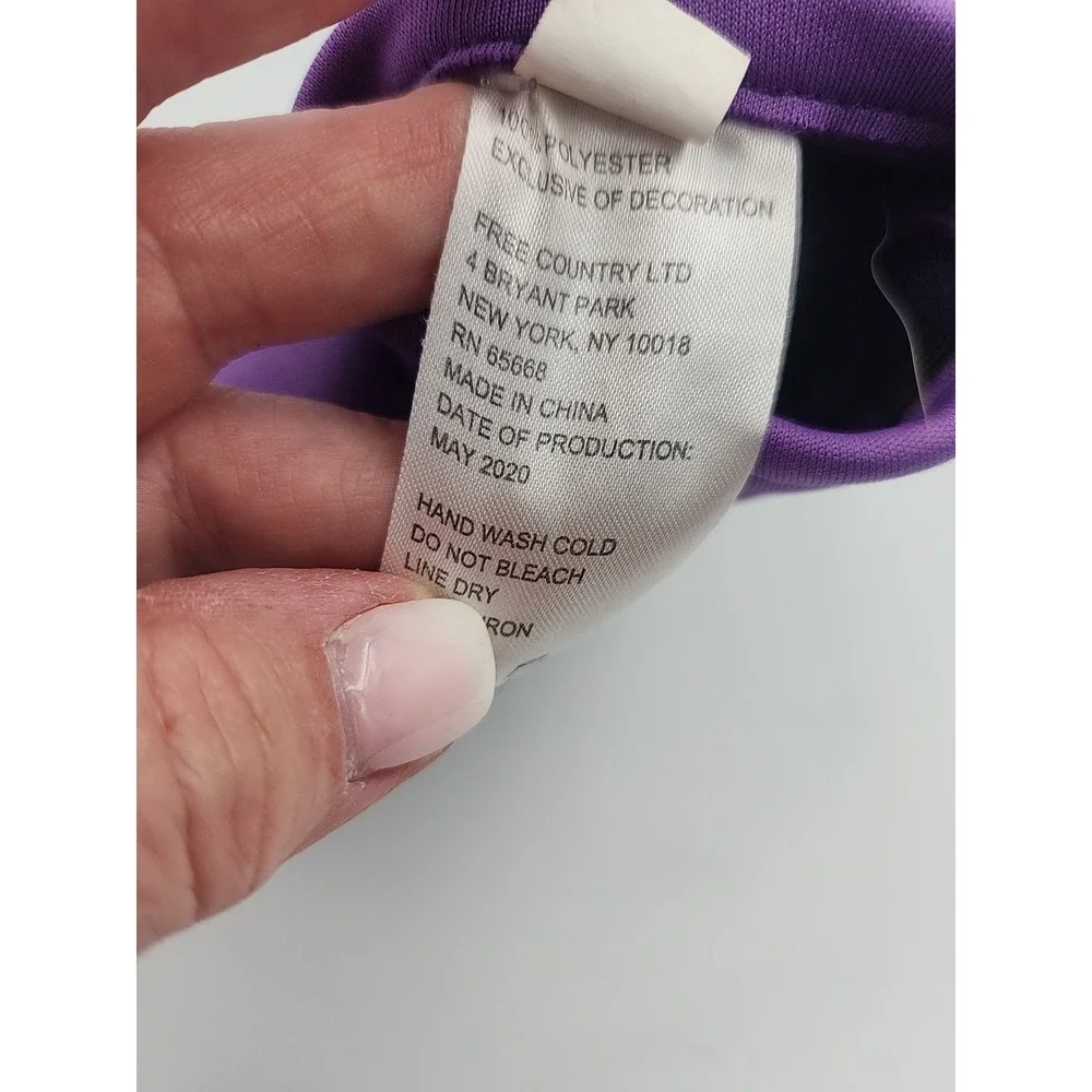 Free Country Knit Lined Gloves Purple Size S/M